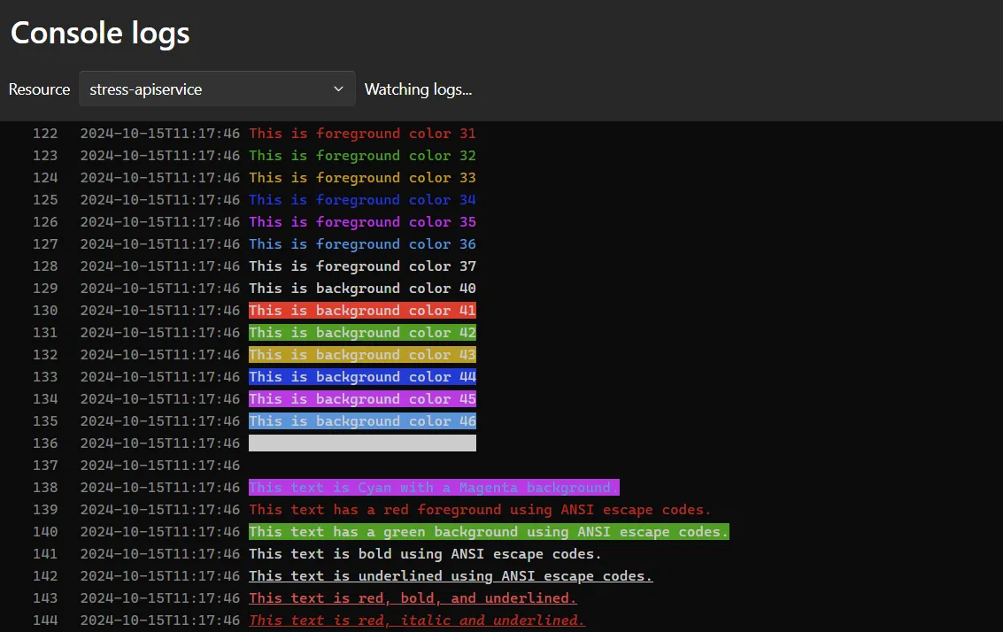 Colorful console logs