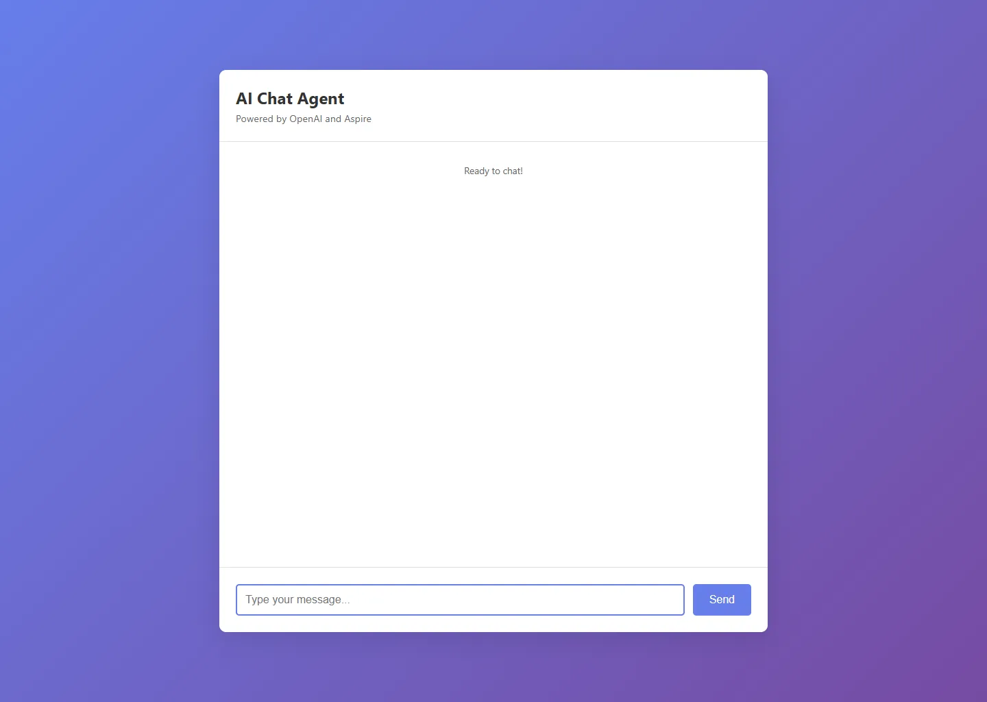 Screenshot of the Python OpenAI Agent Sample sample