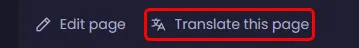 Translate this page link at the bottom of a documentation page
