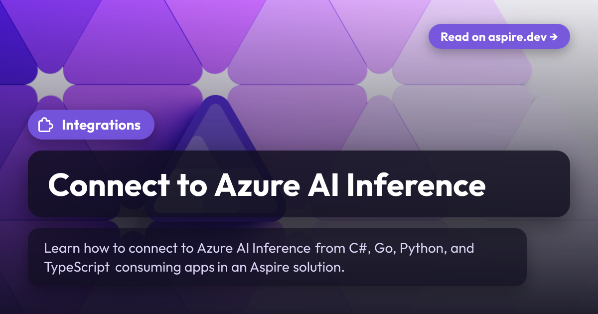 Edge Inference Azure Connect to Azure AI Inference | Aspire