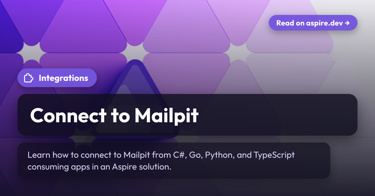 Connect to Mailpit | Aspire