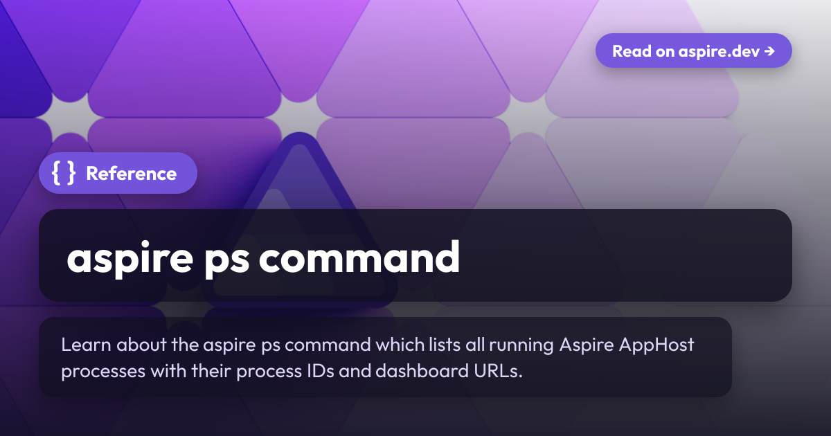 aspire ps command | Aspire