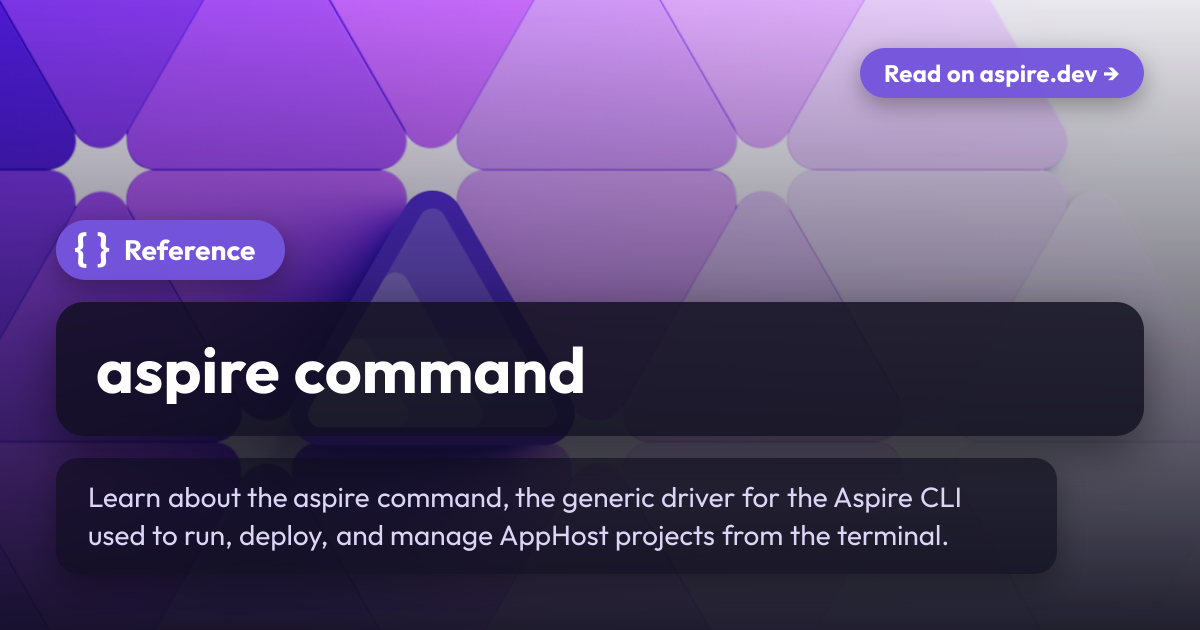 aspire command | Aspire